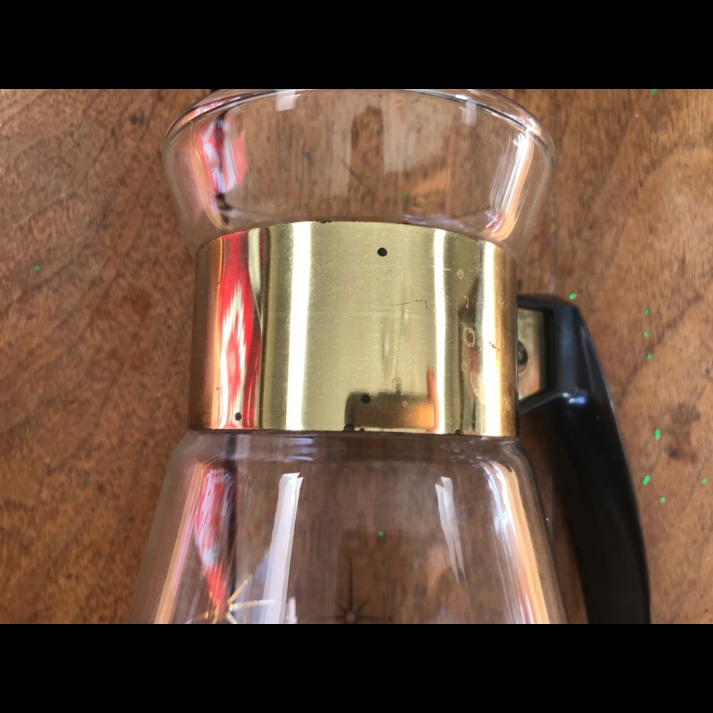 Vintage Mid-Century Modern 1950s MGM Corningware Atomic Starburst Glass Carafe - Picture 7 of 8